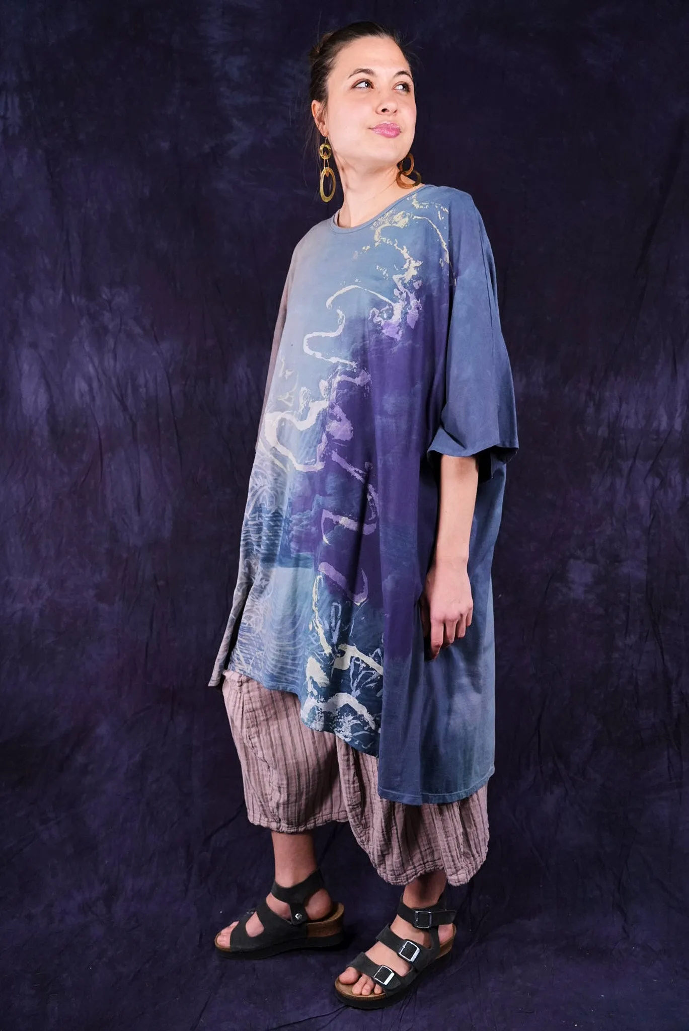1255HD Art Tee Metal Blue Sea Cloud Ghost Ship