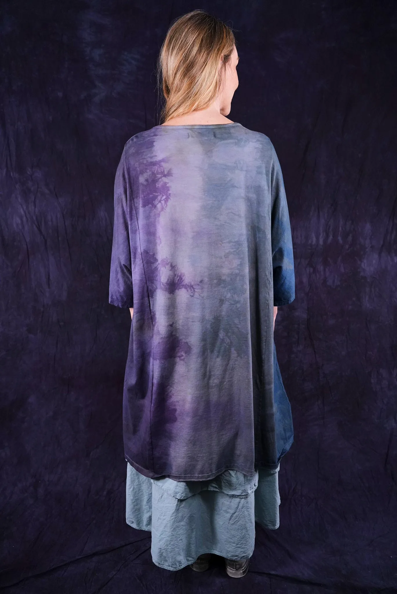 1255HD Art Tee Purple Blues Celestial Moon Poets