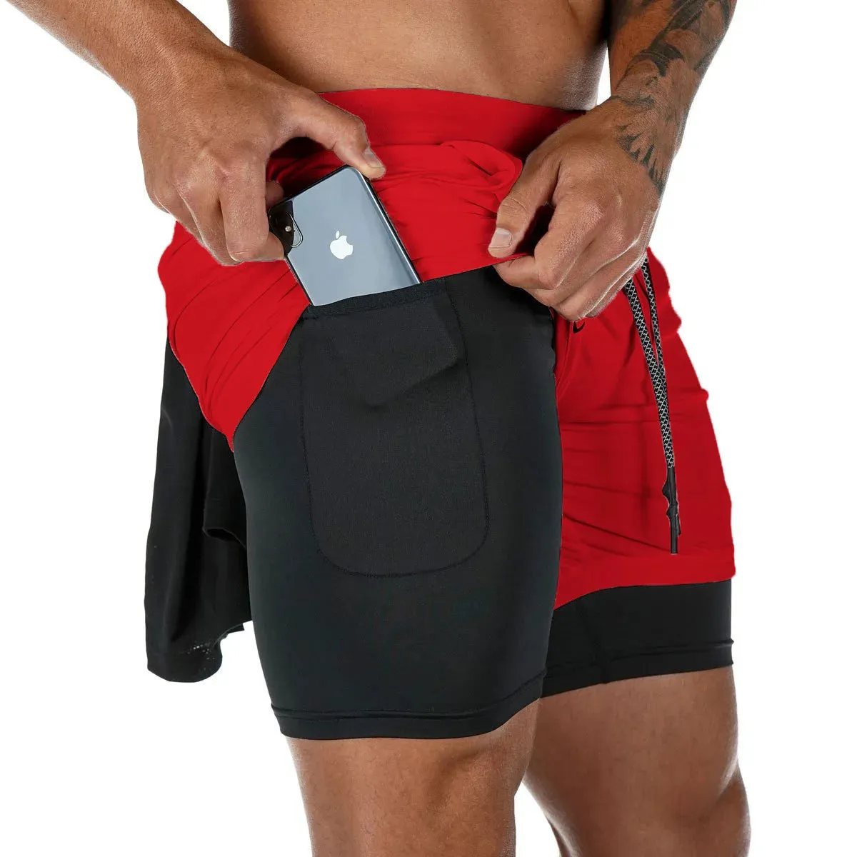 2-in-1 Men's Sportswear Shorts