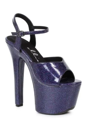 711-BABBLE Stripper Sandal | Purple Glitter