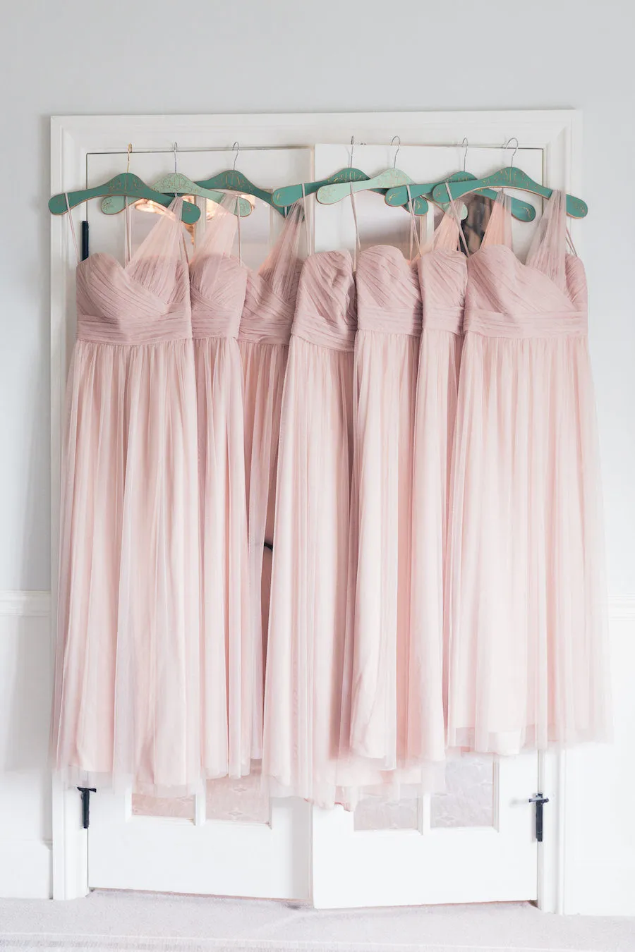 A-line Sweetheart One-shoulder Tulle Bridesmaid Dresses, BD0564