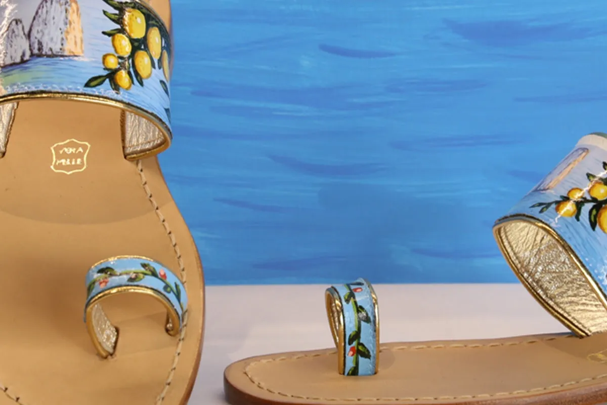 ACQUA MARINA handmade leather Capri Sandal