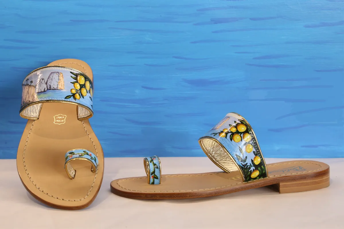 ACQUA MARINA handmade leather Capri Sandal