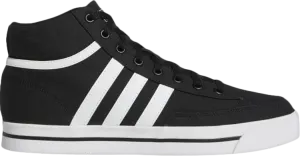 Adidas Retrovulc Mid Canvas 'Core Black White' Sneakers, Black