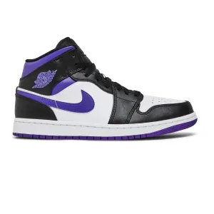 Air Jordan 1 Mid 'White Black Purple' (2022)