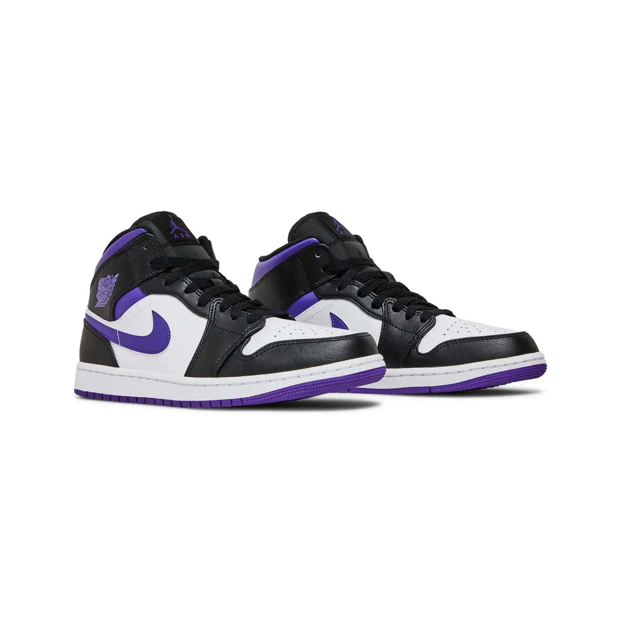 Air Jordan 1 Mid 'White Black Purple' (2022)