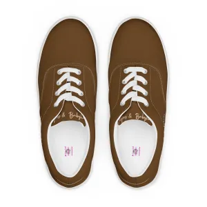 Airfros And Babyhairs Brown Women’s lace-up canvas shoes