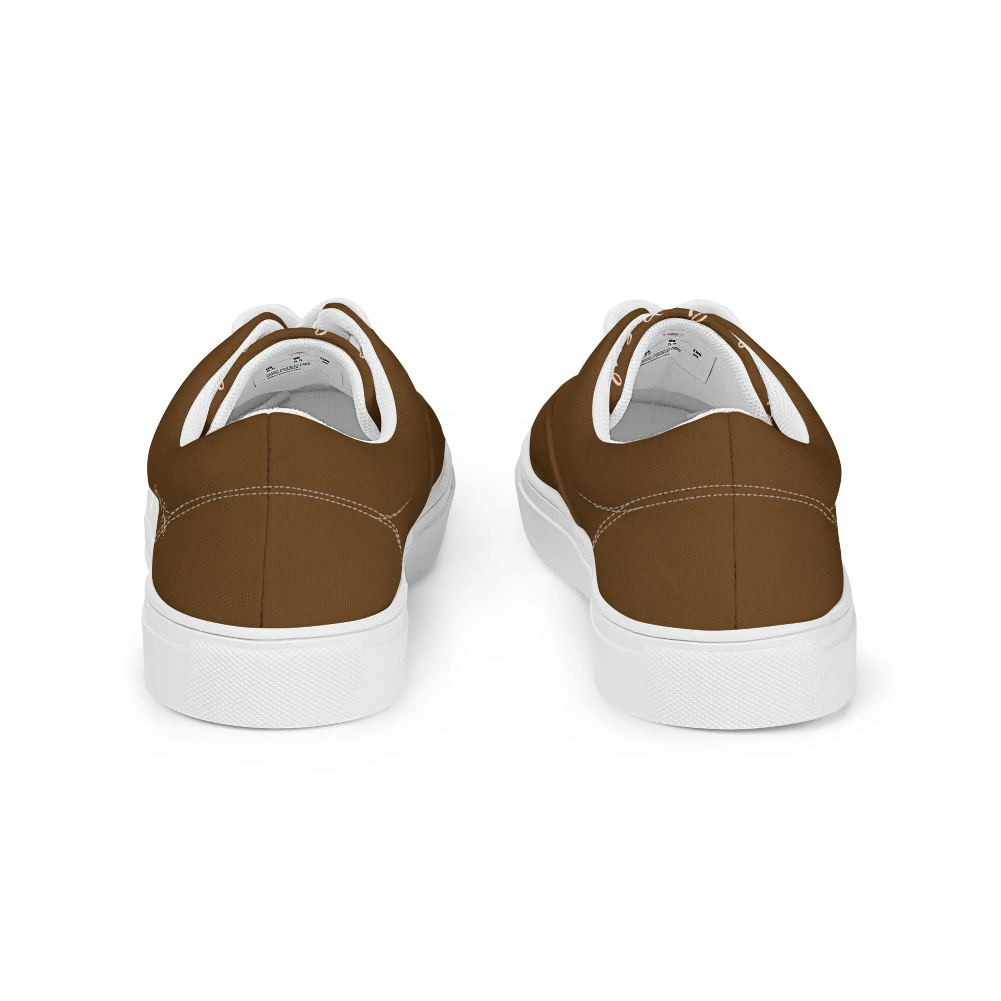 Airfros And Babyhairs Brown Women’s lace-up canvas shoes