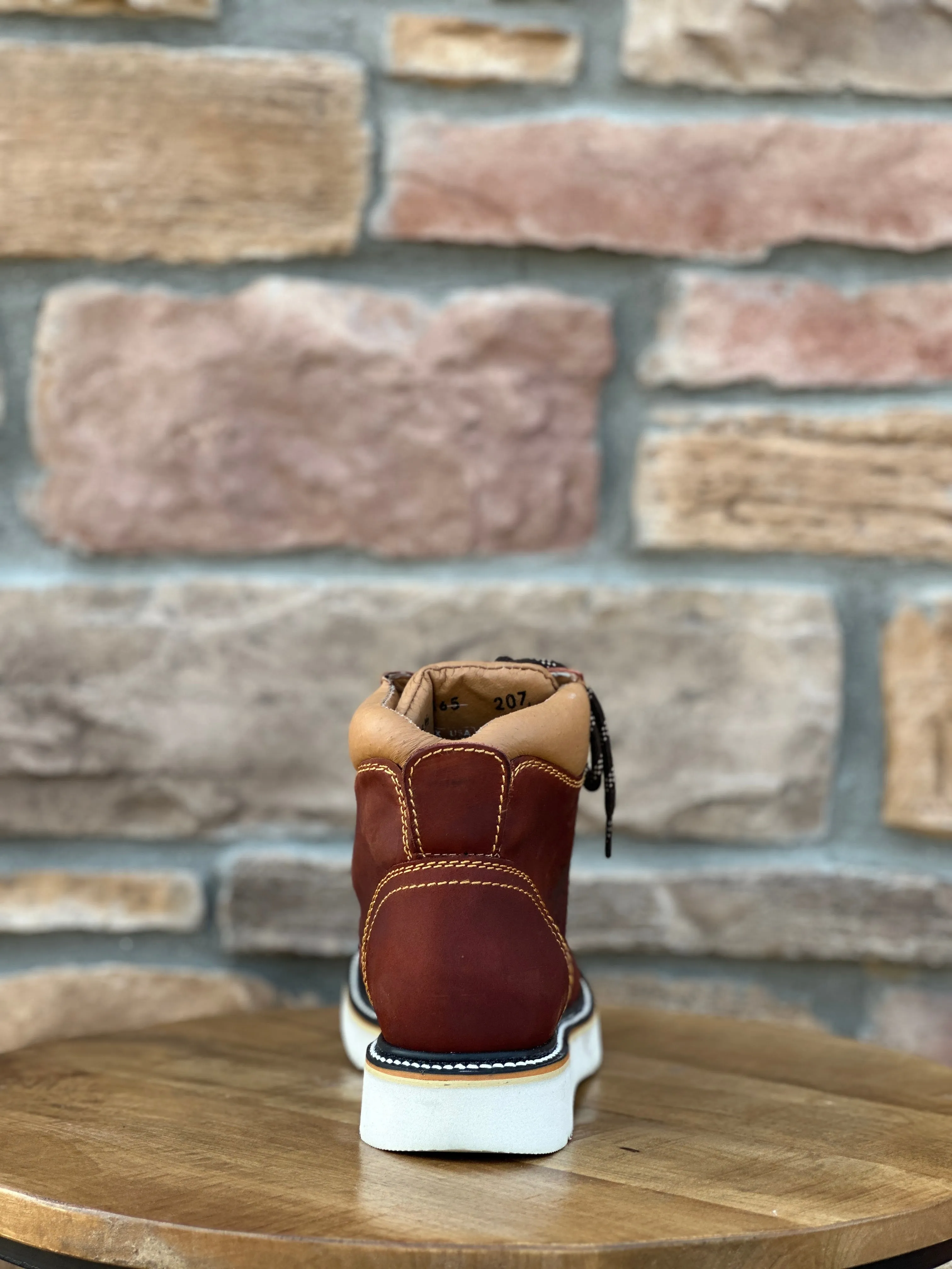Artillero Burgundy Mil Rayas Work Shoes