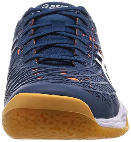ASICS Men's Court Control Ff Mako Blue/Pure Silver Badminton Shoes-6 UK (40 EU) (7 US) (1071A021)