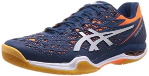 ASICS Men's Court Control Ff Mako Blue/Pure Silver Badminton Shoes-6 UK (40 EU) (7 US) (1071A021)