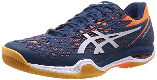 ASICS Men's Court Control Ff Mako Blue/Pure Silver Badminton Shoes-6 UK (40 EU) (7 US) (1071A021)