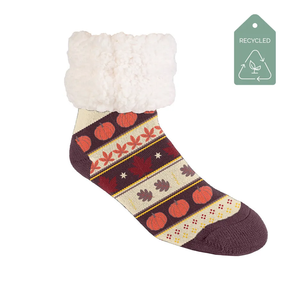 Autumn Pumpkin - Recycled  Slipper Socks