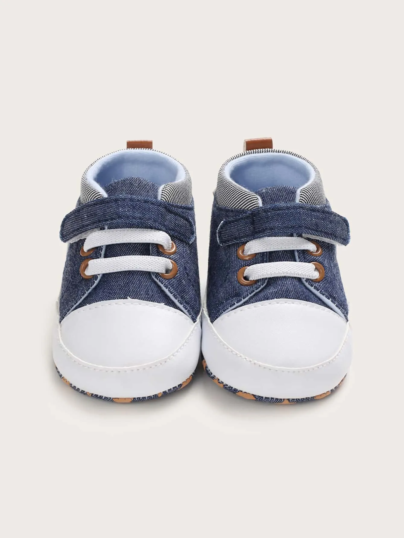 Baby Boy Hook-and-loop Fastener Strap High Top Sneakers- FD