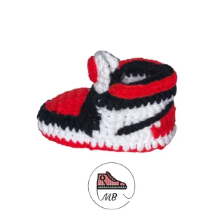 Baby Crochet Mumybuddy-1 Alt Red & White" (0-12 Month's)