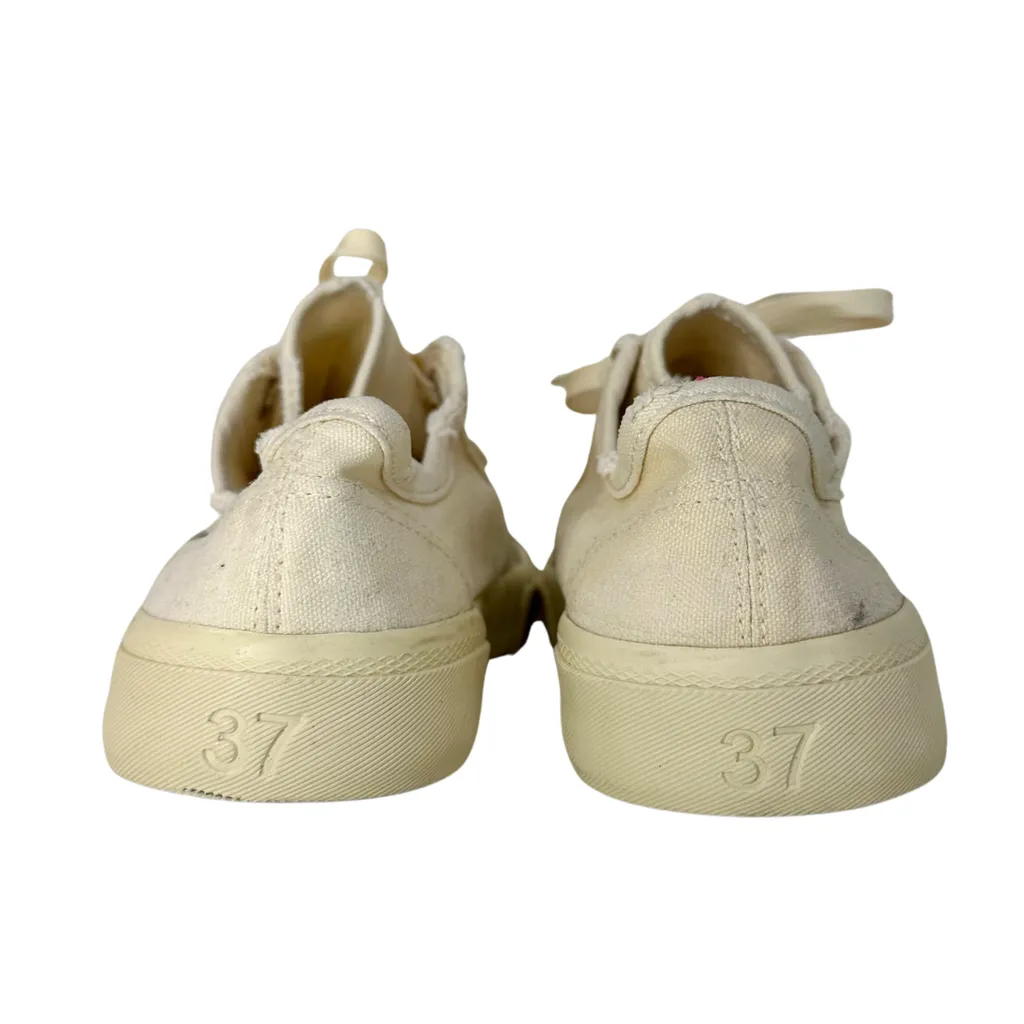 Balenciaga "Paris Political" Logo Canvas Sneakers, 37