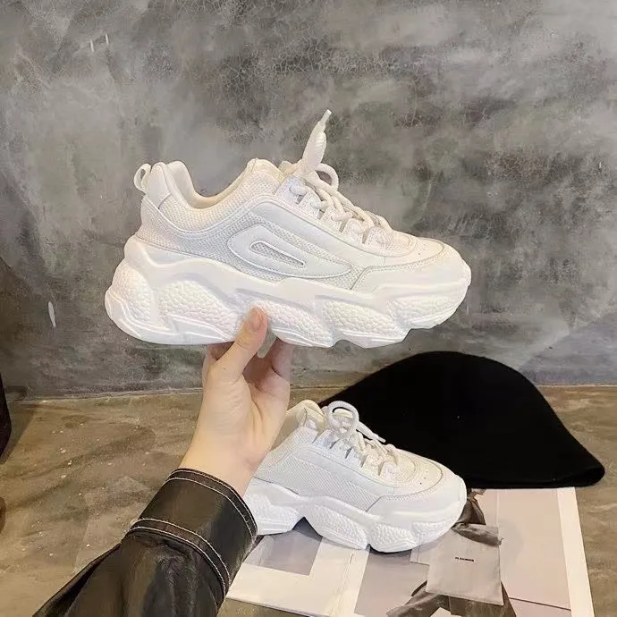 Bella Calf Leather Chunky Sneakers