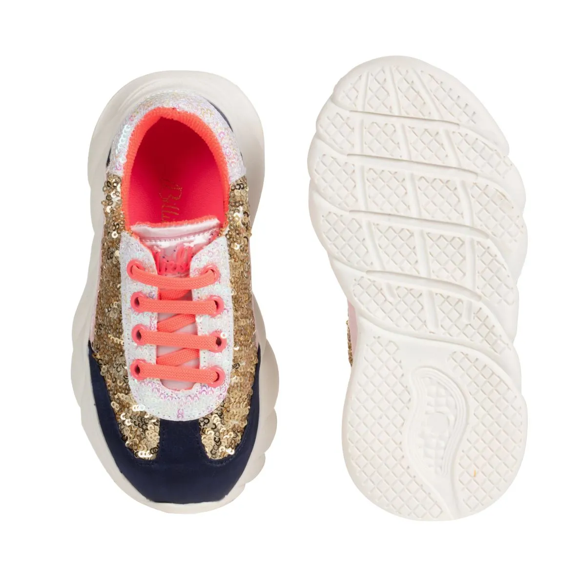 Billieblush Colorblock Glitter Sneakers