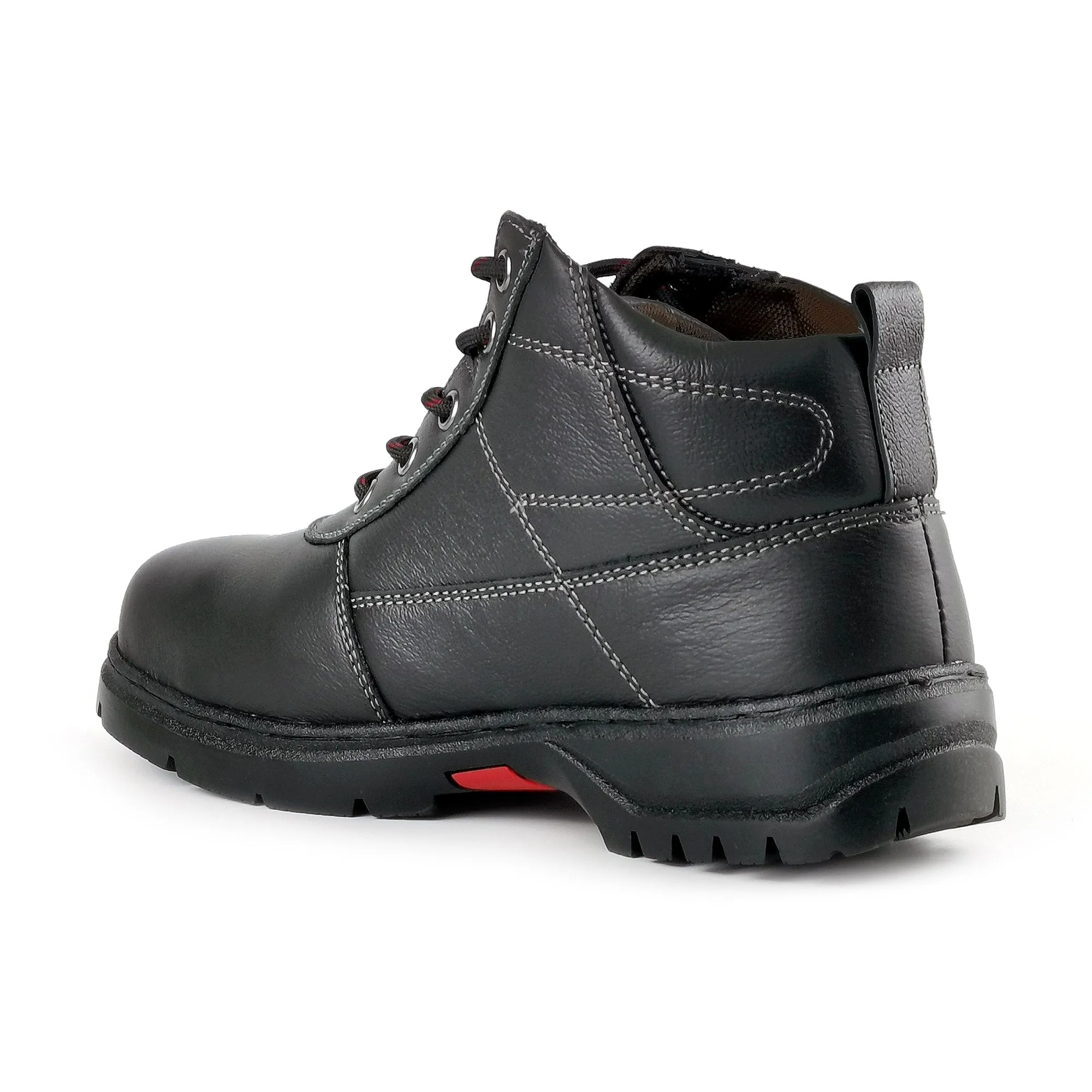 Black Hammer Mid Cut Lace Up Ladies Safety Shoes BH 3888