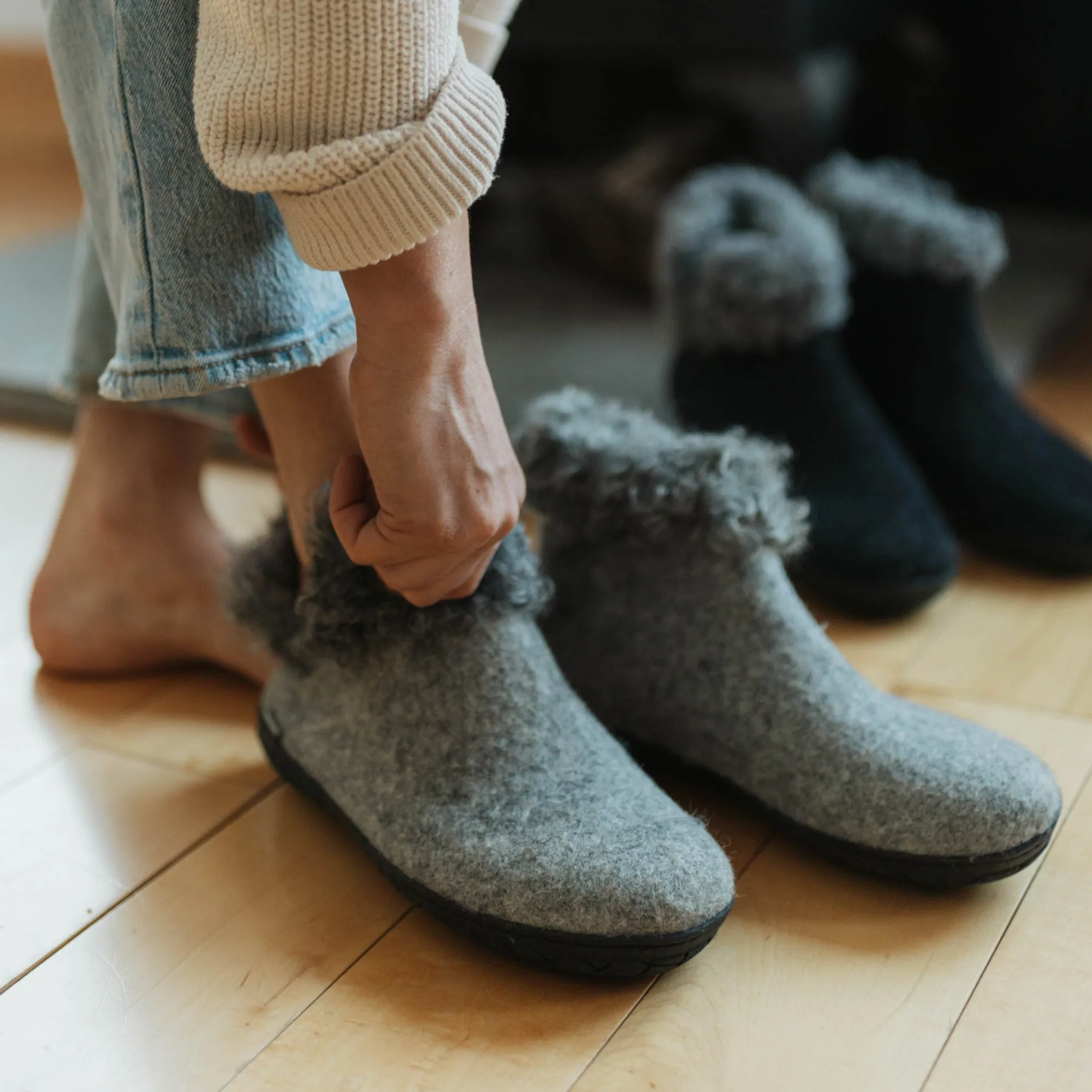 Boot with wool shaft - Limited edition - Grey