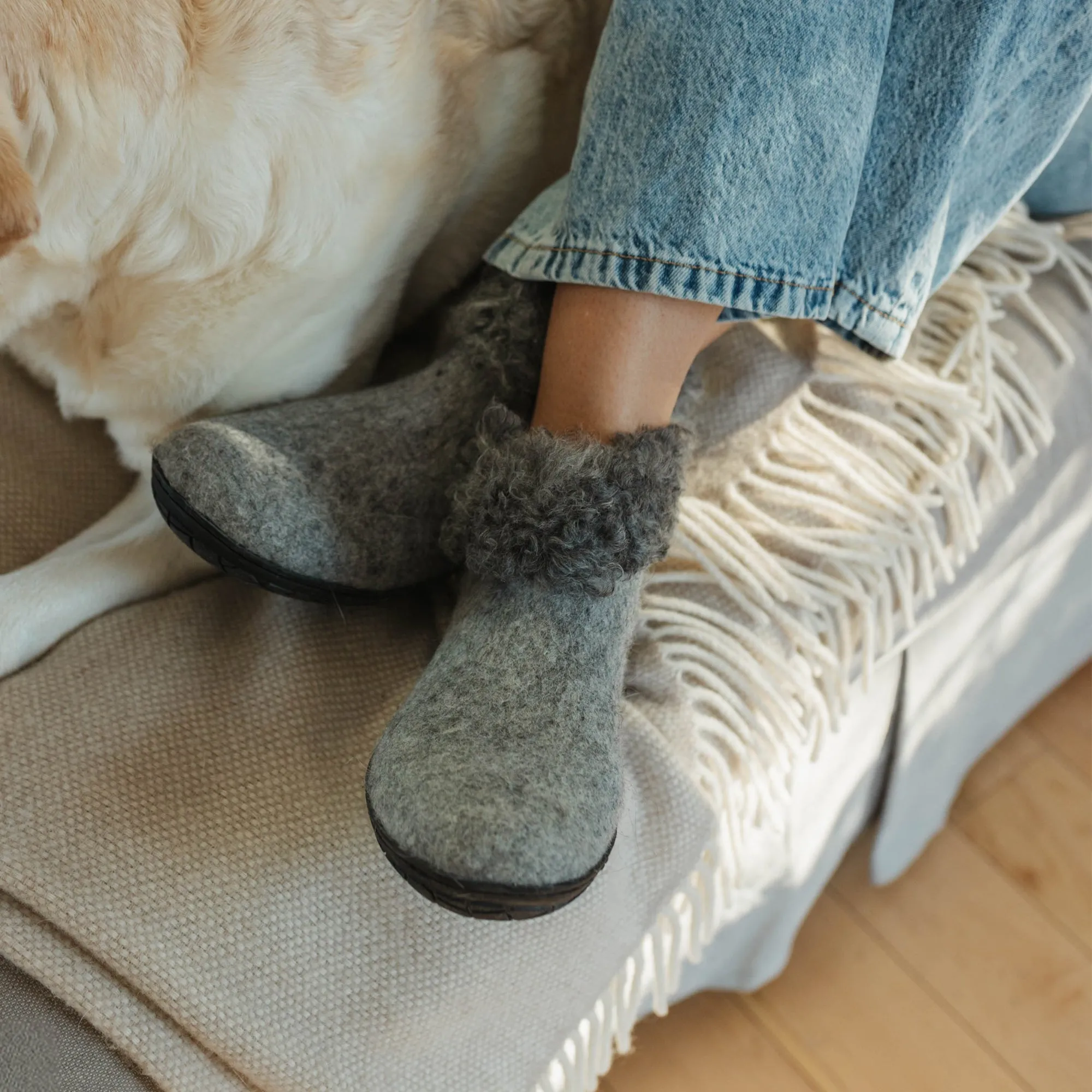 Boot with wool shaft - Limited edition - Grey