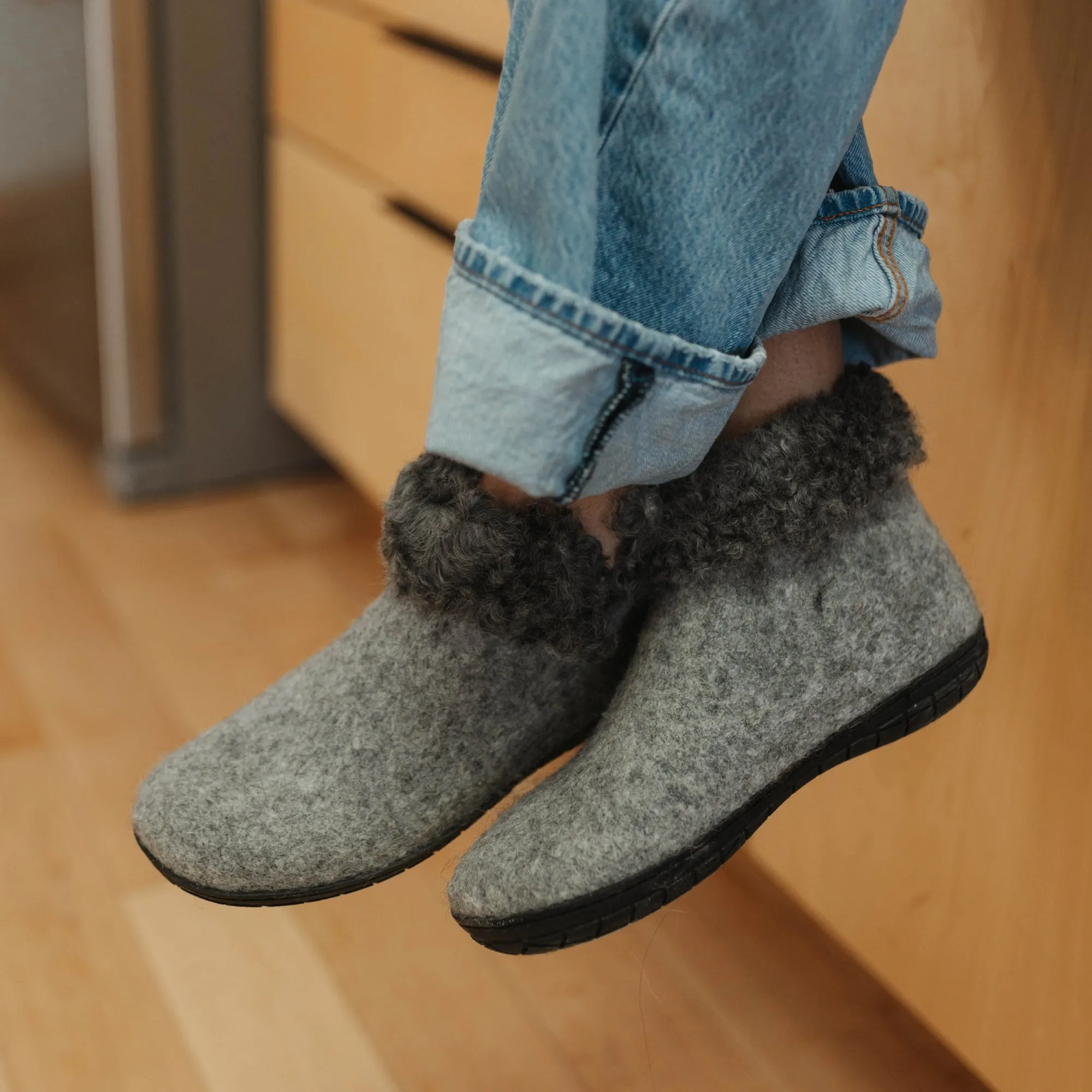 Boot with wool shaft - Limited edition - Grey