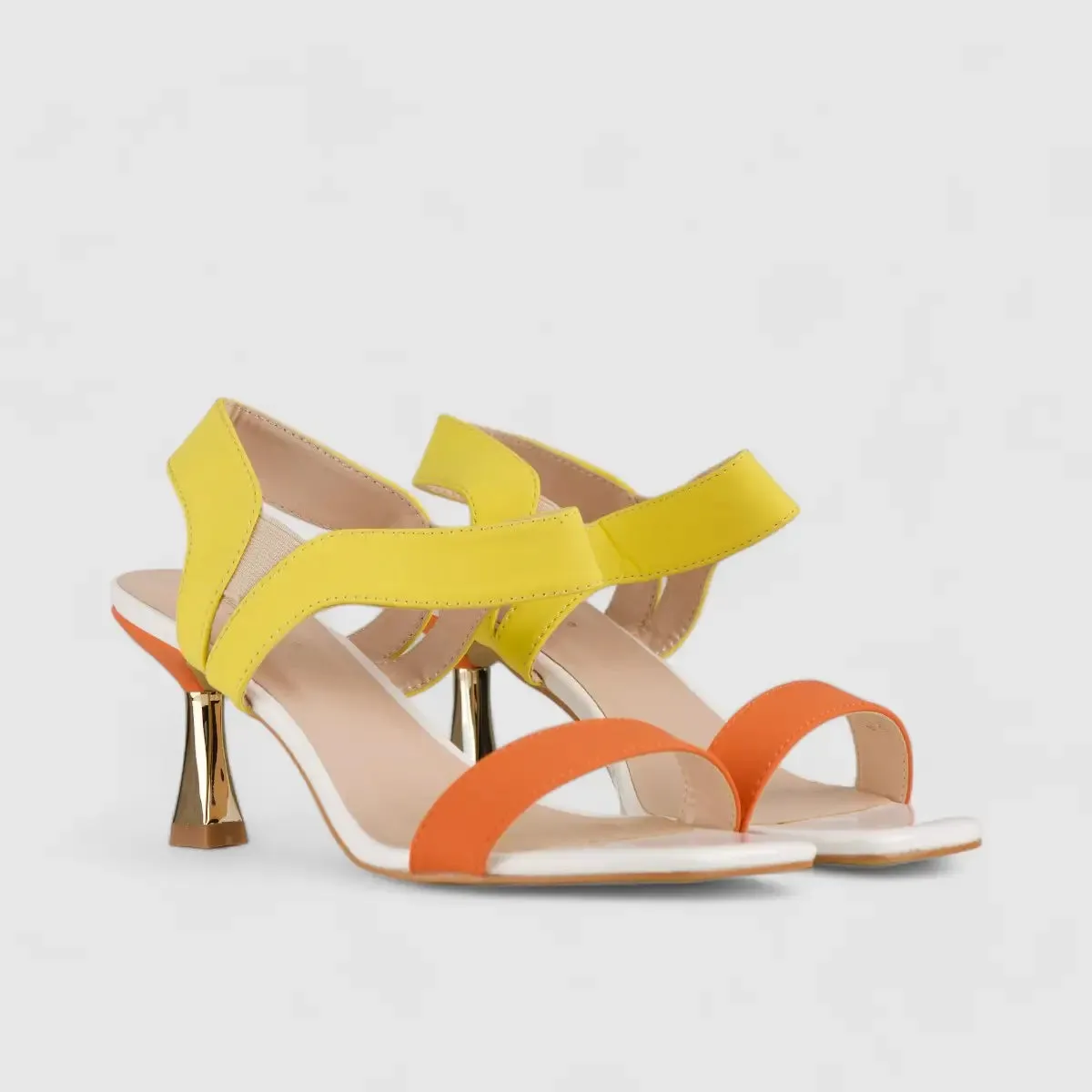 Bulbul Heel Sandal Multi Orange HAR023