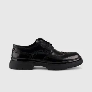 Bulletti Lace Up Chunky Sole Black 8811
