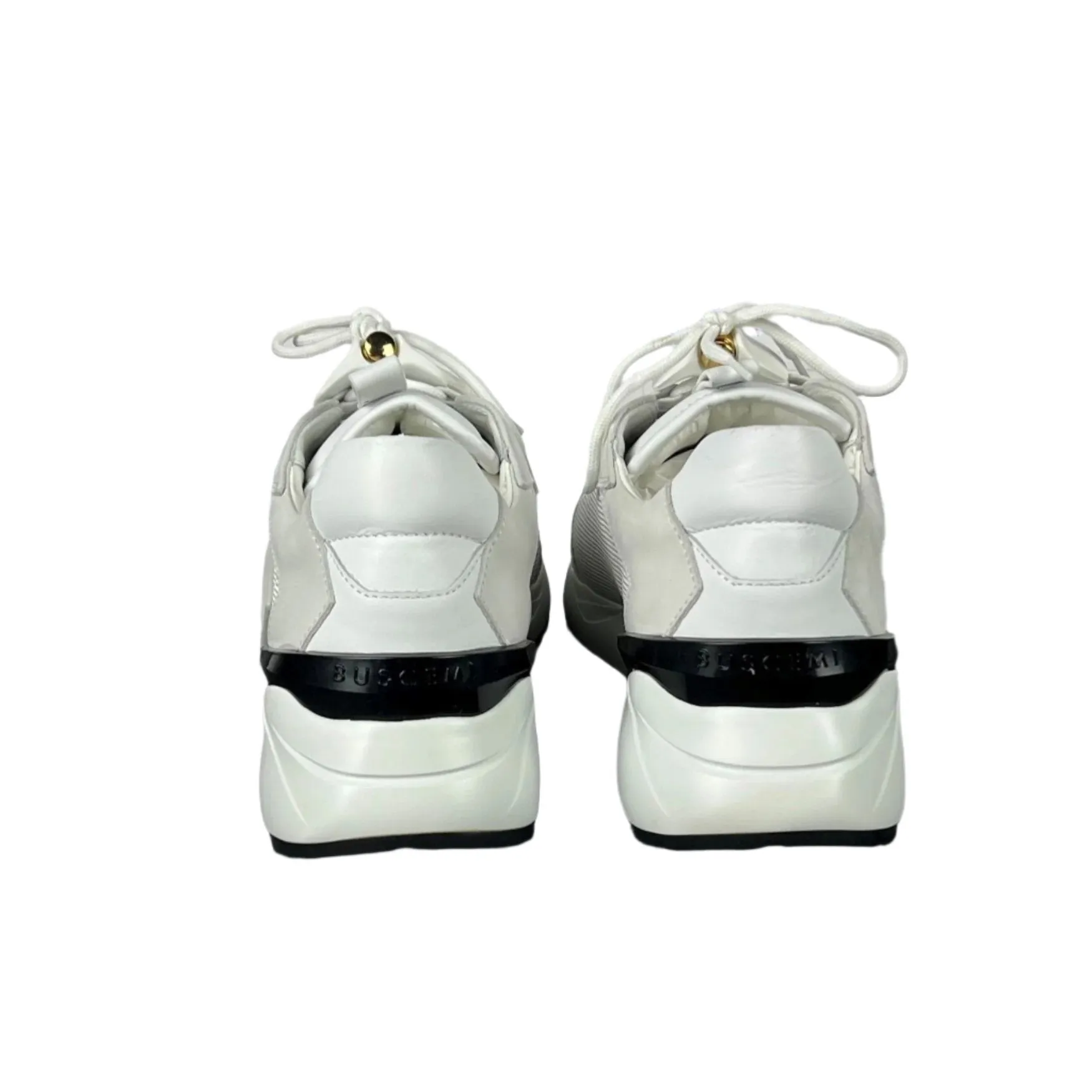 Buscemi Men's Run 2 White Suede Sneakers SAMPLE