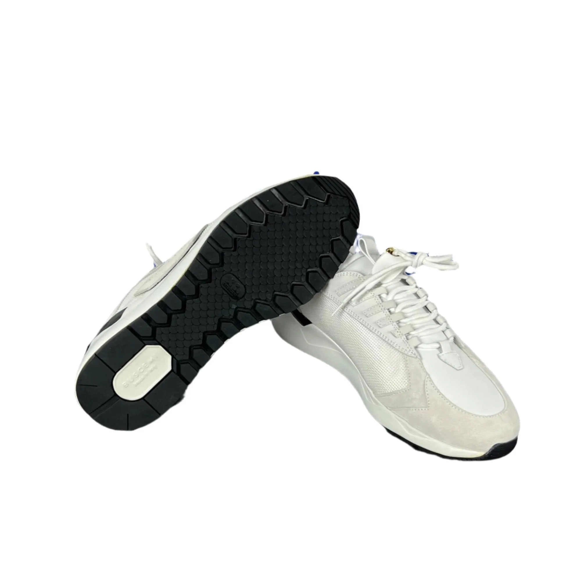 Buscemi Men's Run 2 White Suede Sneakers SAMPLE