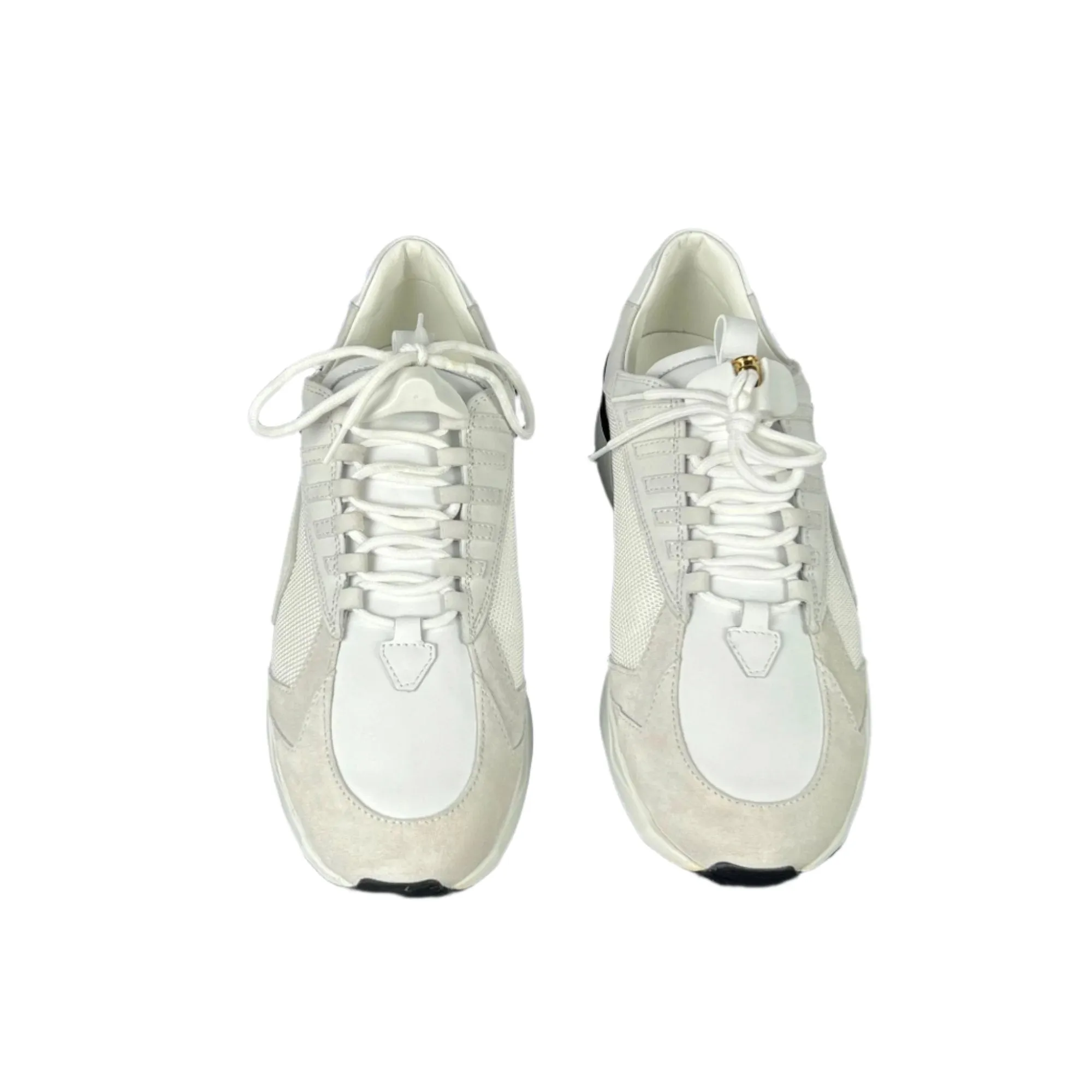Buscemi Men's Run 2 White Suede Sneakers SAMPLE