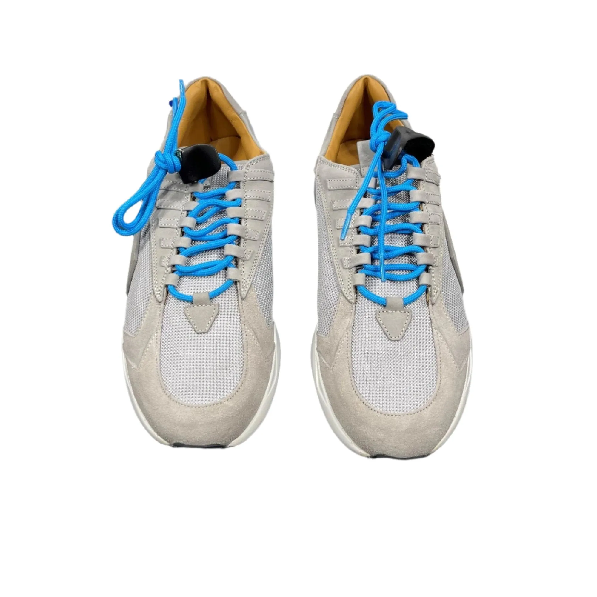 Buscemi Mens Run2 Grey Suede Sneakers