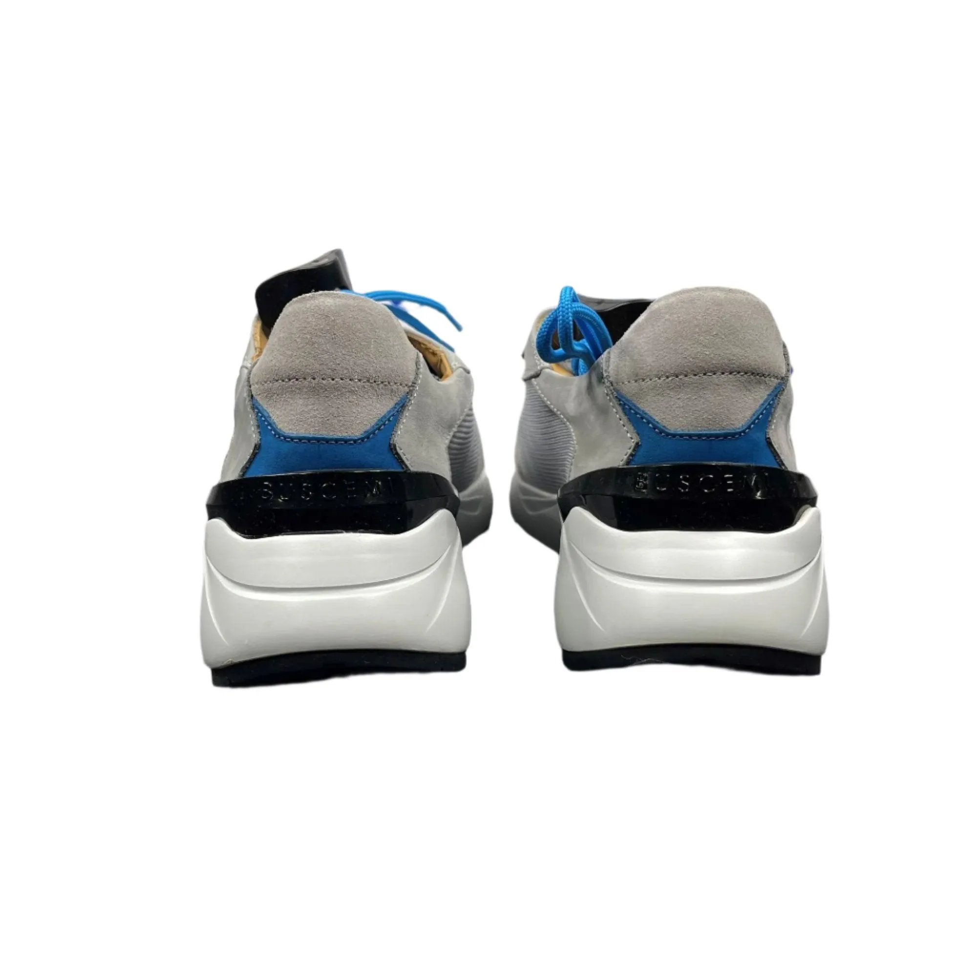 Buscemi Mens Run2 Grey Suede Sneakers