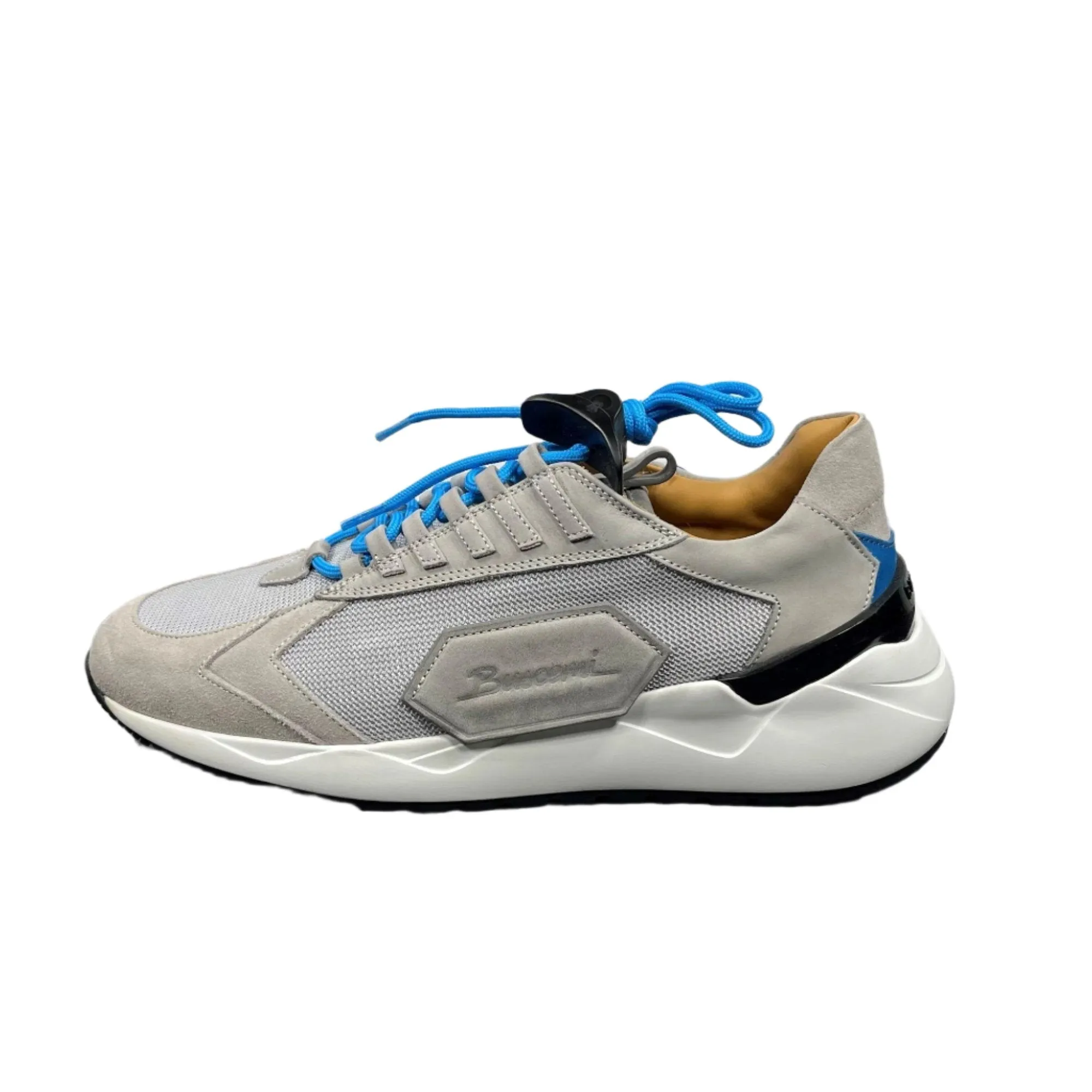 Buscemi Mens Run2 Grey Suede Sneakers