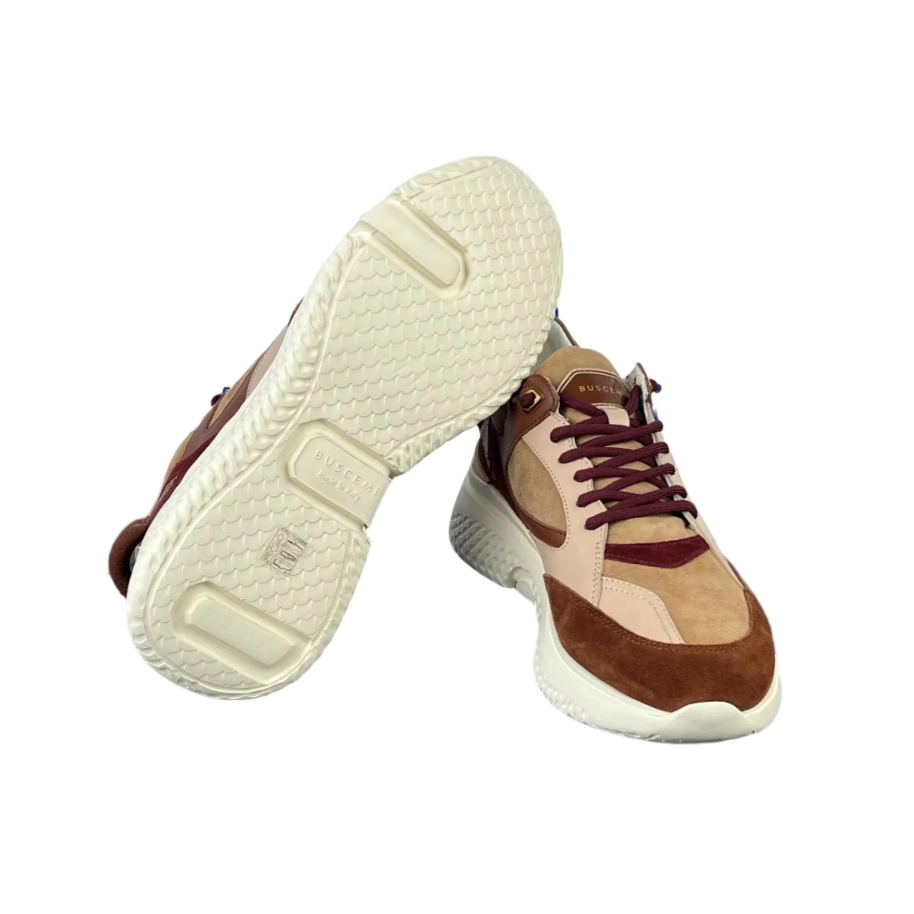Buscemi Men's Veloce Brown Trio Leather Sneakers