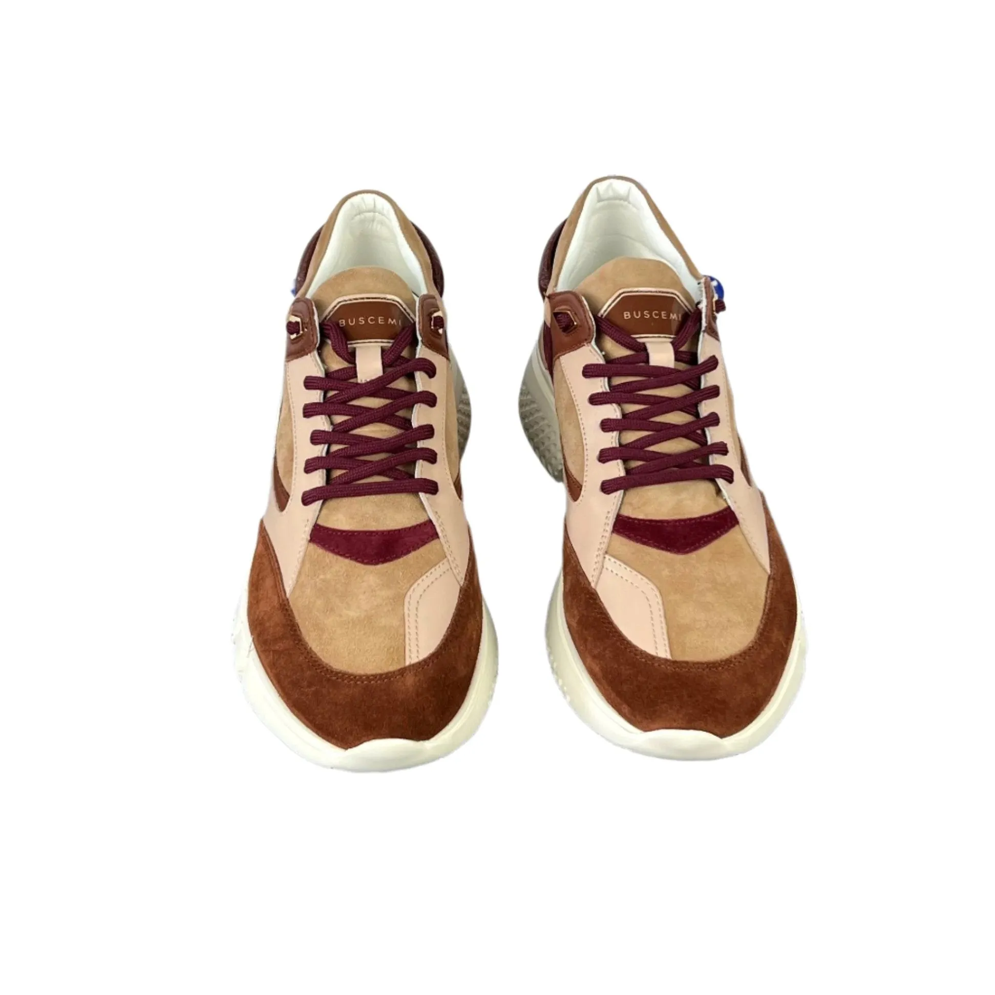 Buscemi Men's Veloce Brown Trio Leather Sneakers