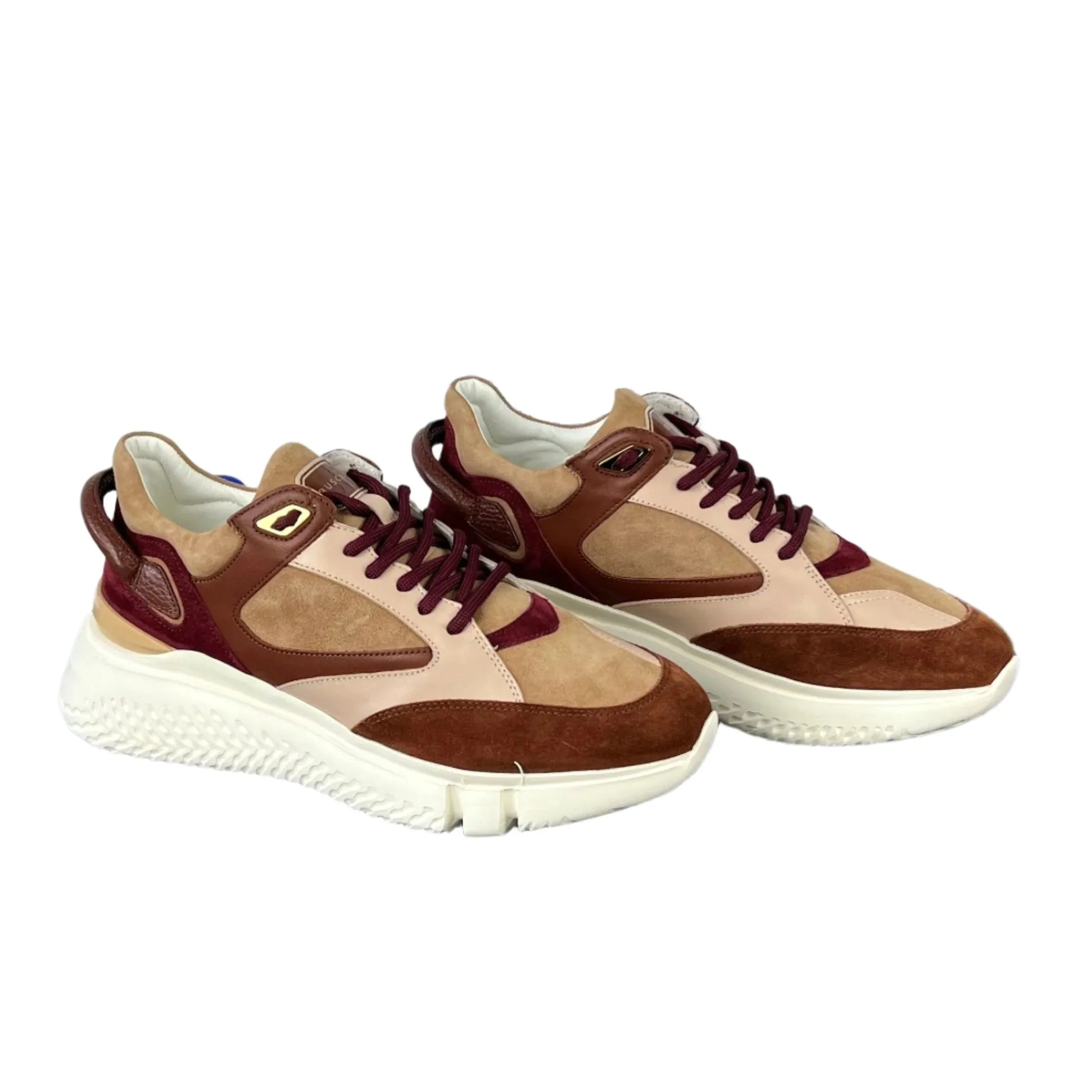Buscemi Men's Veloce Brown Trio Leather Sneakers