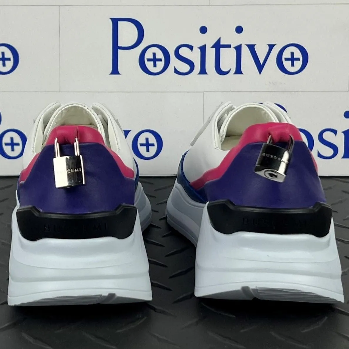Buscemi Women's Strada Purple Trio Leather Sneakers