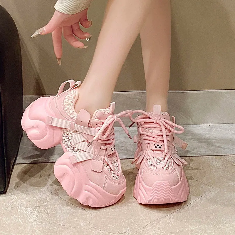Chic Comfort 7CM Chunky Platform Sneakers for Women