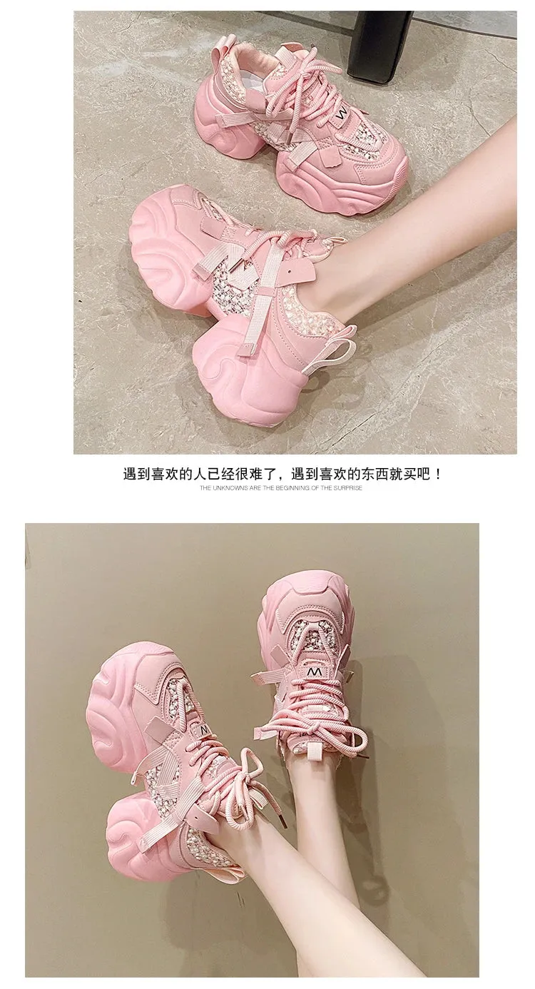 Chic Comfort 7CM Chunky Platform Sneakers for Women