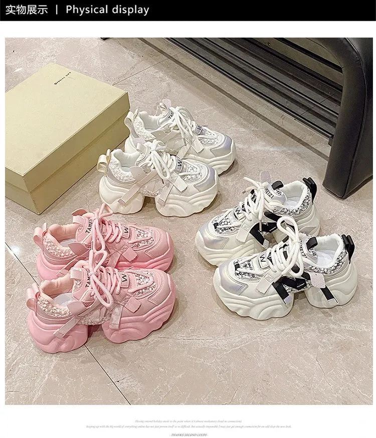Chic Comfort 7CM Chunky Platform Sneakers for Women