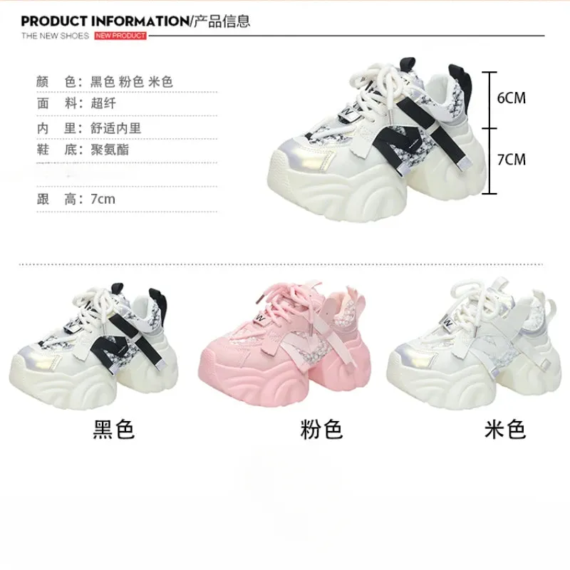 Chic Comfort 7CM Chunky Platform Sneakers for Women