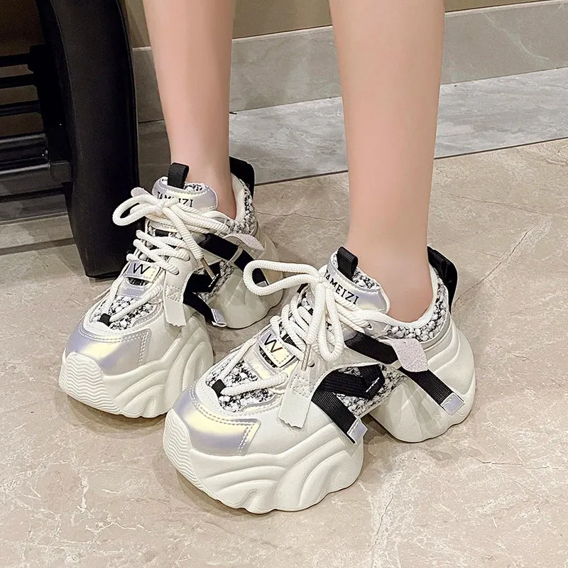 Chic Comfort 7CM Chunky Platform Sneakers for Women