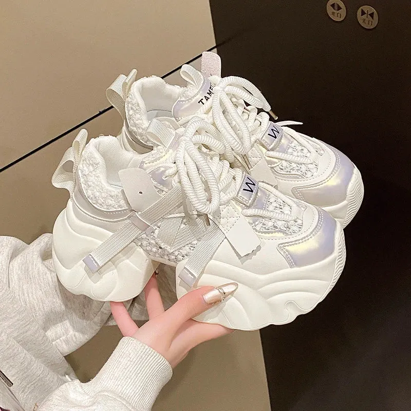 Chic Comfort 7CM Chunky Platform Sneakers for Women