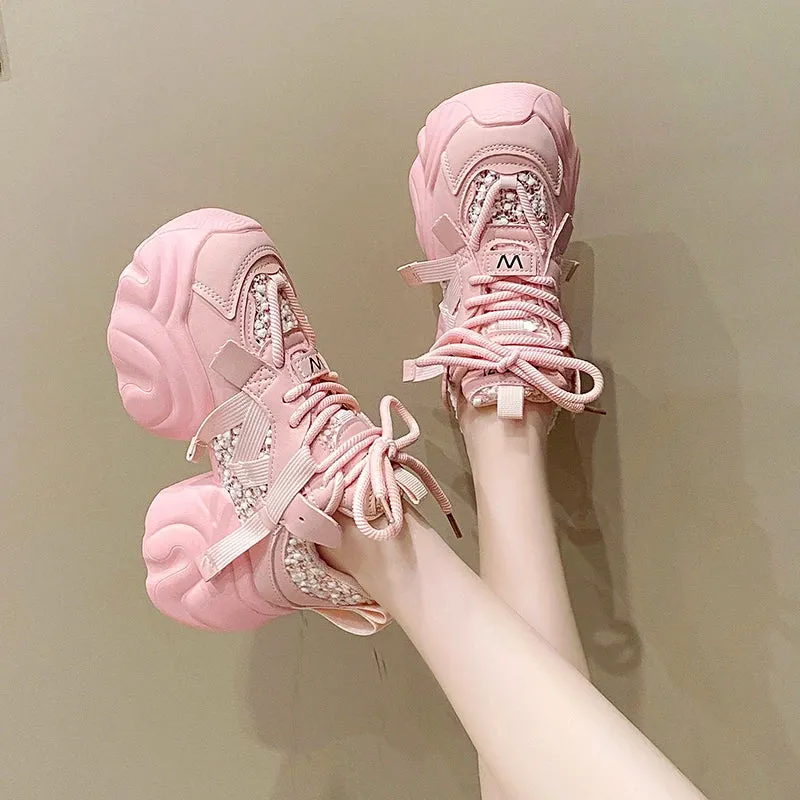 Chic Comfort 7CM Chunky Platform Sneakers for Women