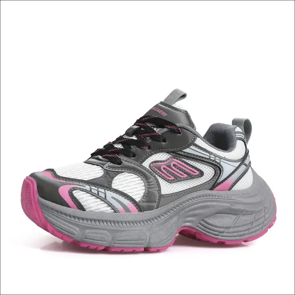 Chic Letter Lace-Up Round Toe Athletic Shoes