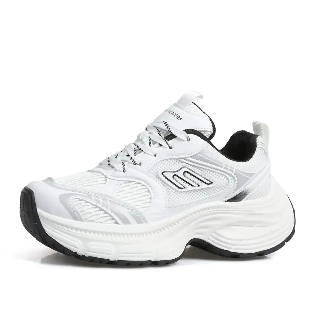 Chic Letter Lace-Up Round Toe Athletic Shoes