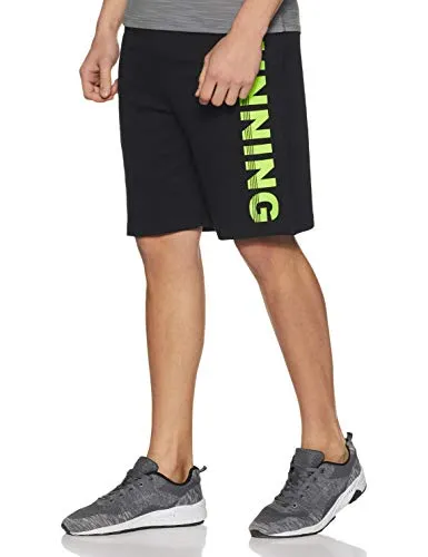 Chromozome Men's Track Pants (N-169 Running Shorts_Black_X-Large)