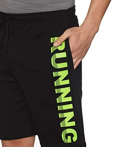 Chromozome Men's Track Pants (N-169 Running Shorts_Black_X-Large)