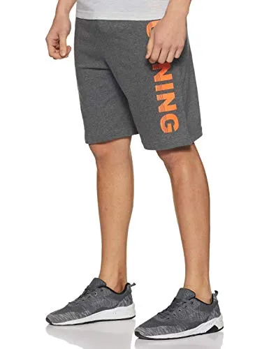 Chromozome Men's Track Pants (N-169 Running Shorts_Charcoal_L)
